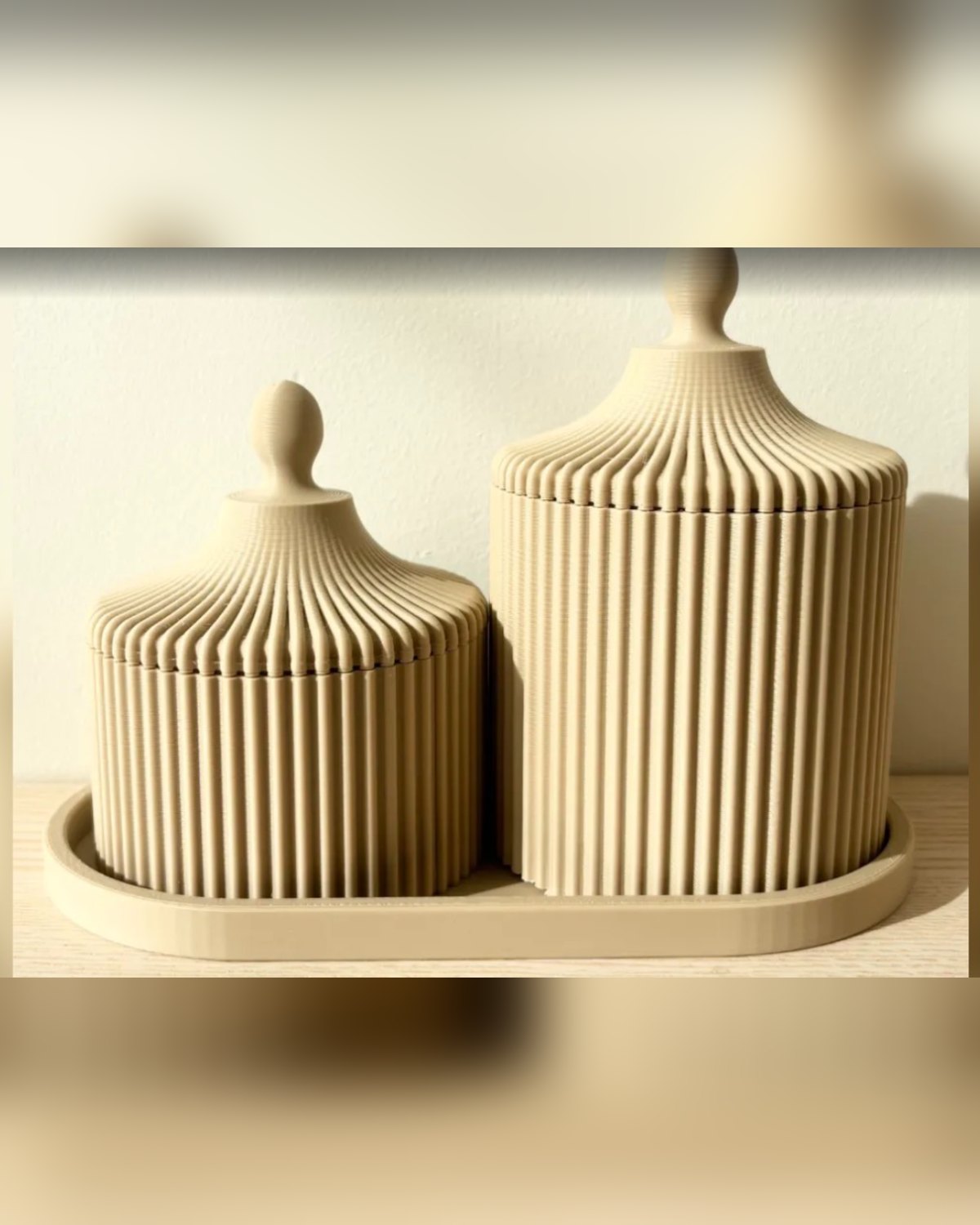 Fluted canister set